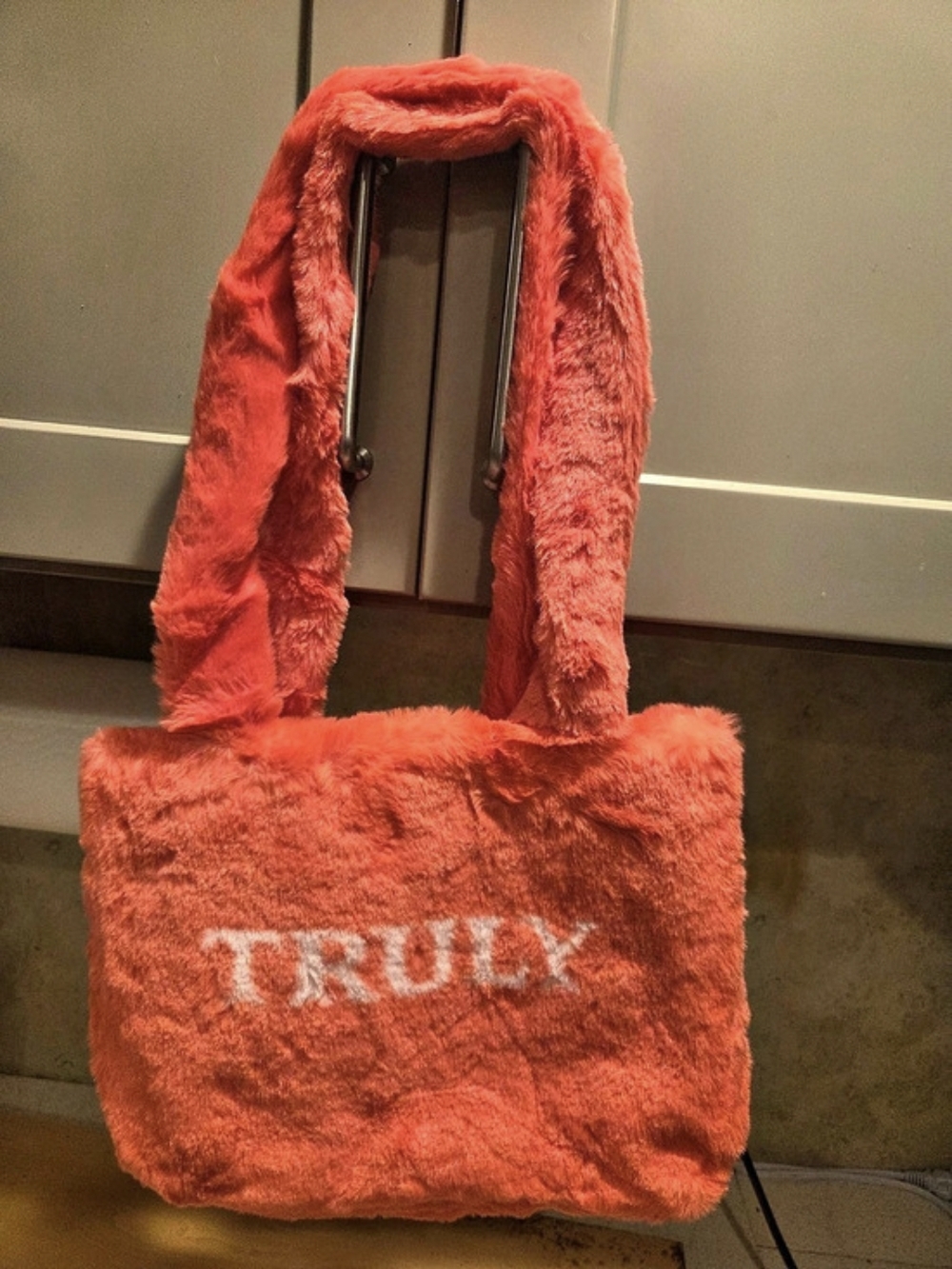 TRULY Pink Fuzzy Bag Tote Bag